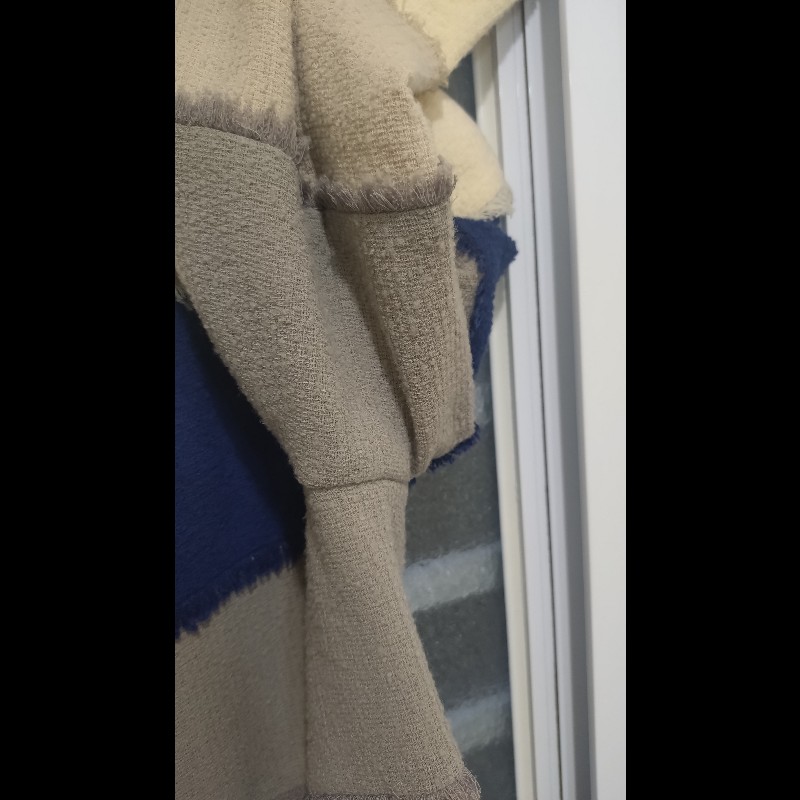 Chanel 米藍灰橫格外套-9