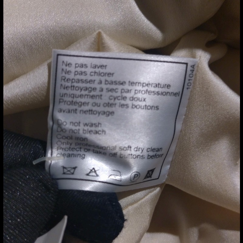 Chanel 米藍灰橫格外套-21