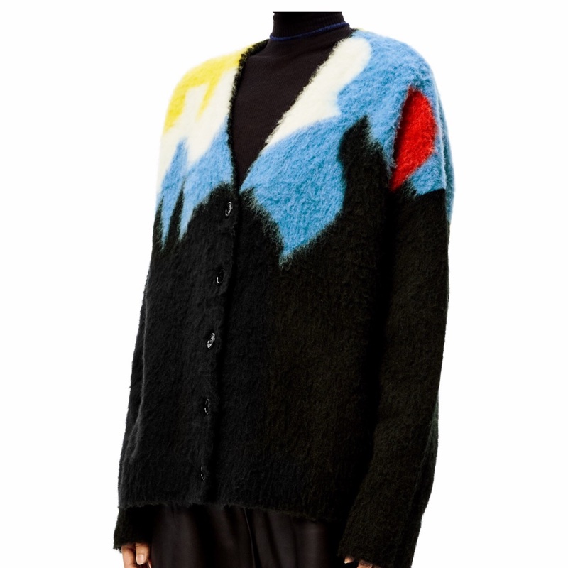 Loewe 女士 長袖嵌花羊毛開衫M碼-2