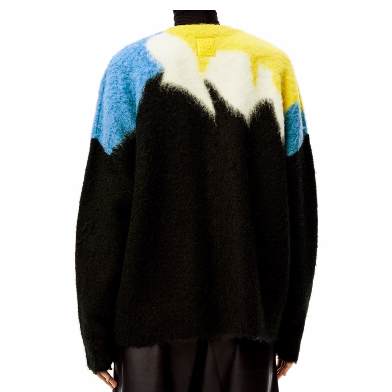 Loewe 女士 長袖嵌花羊毛開衫M碼-3