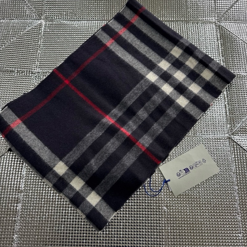 「員購特價」經典款全新BURBERRY ［專櫃價19500］羊絨格紋圍巾 博柏利克什米爾圍巾-3