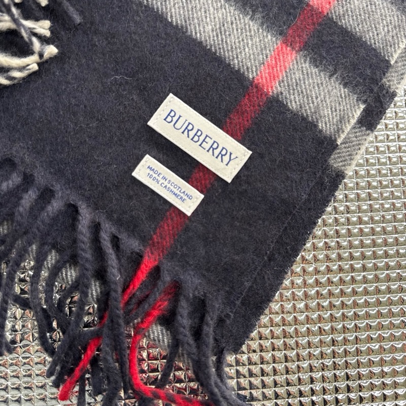 「員購特價」經典款全新BURBERRY ［專櫃價19500］羊絨格紋圍巾 博柏利克什米爾圍巾-4