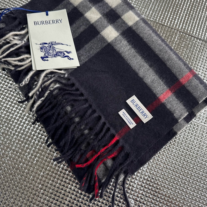 「員購特價」經典款全新BURBERRY ［專櫃價19500］羊絨格紋圍巾 博柏利克什米爾圍巾-8