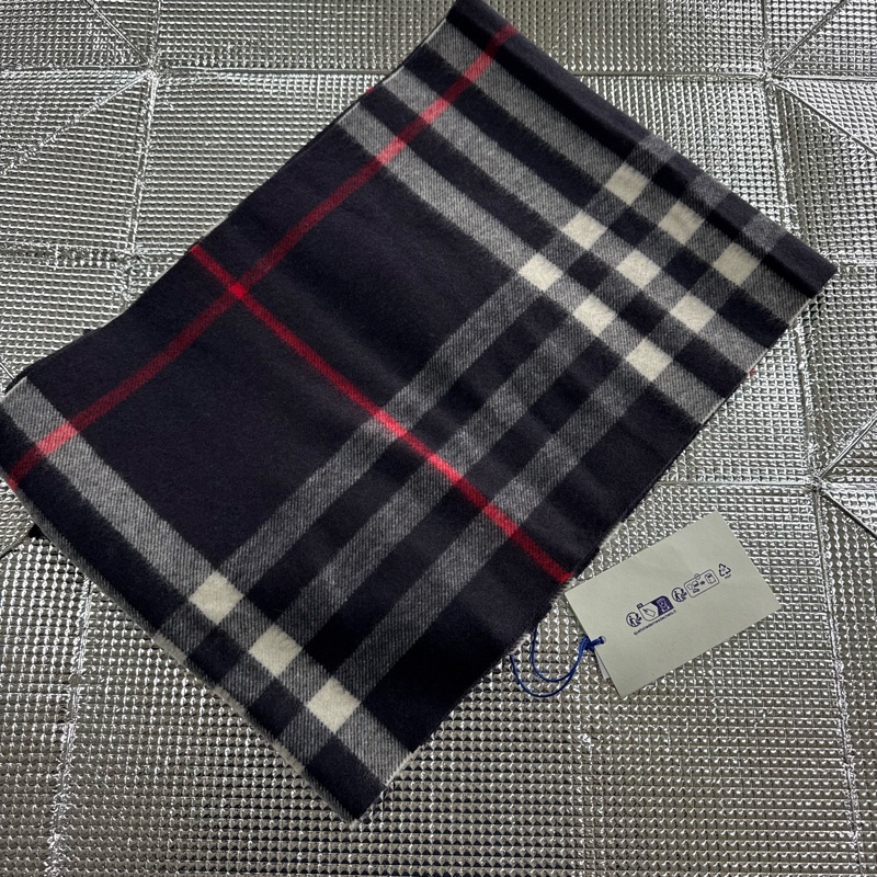 「員購特價」經典款全新BURBERRY ［專櫃價19500］羊絨格紋圍巾 博柏利克什米爾圍巾-9