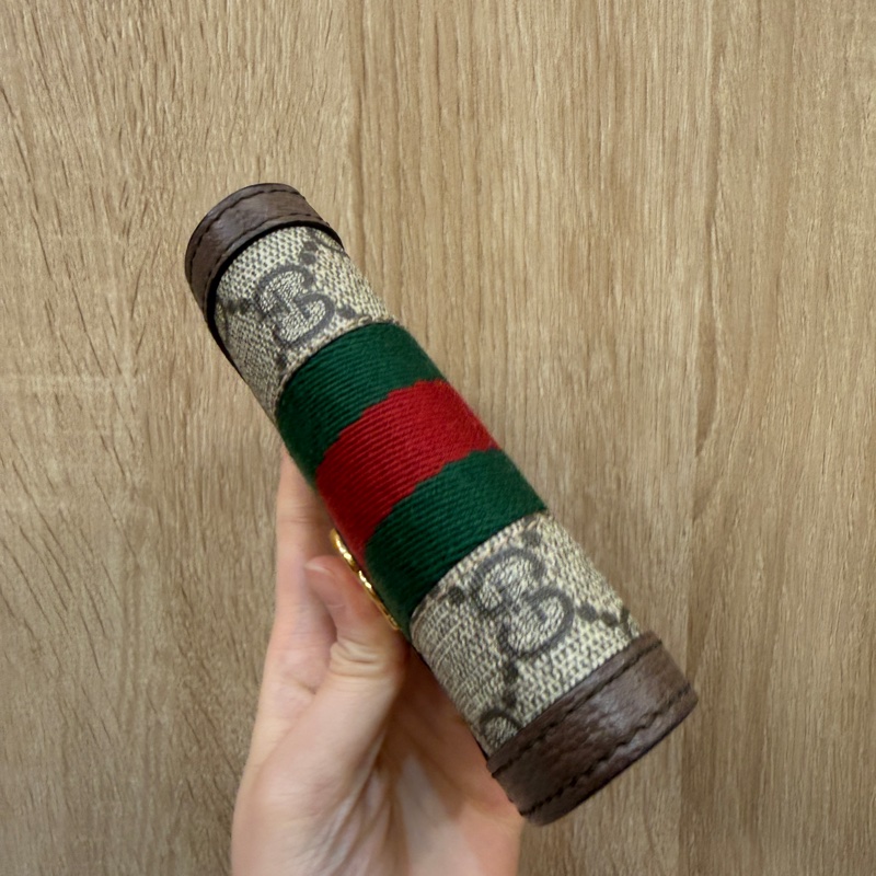 Gucci PVC咖牛皮Ophidia mini短夾-4