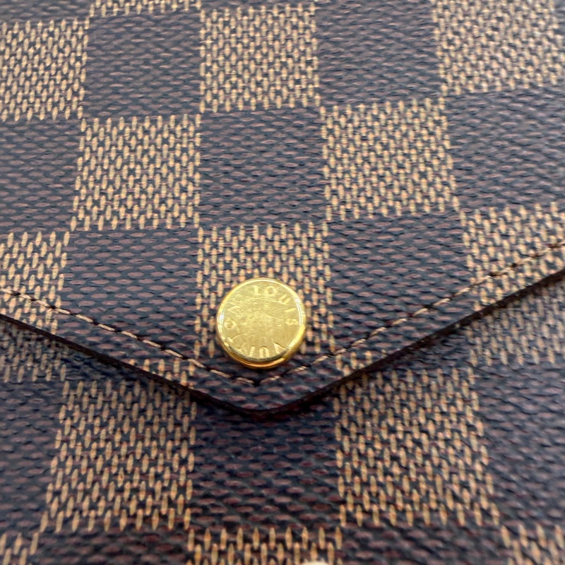 LV 咖格金釦三合一斜背鍊包N40492-1