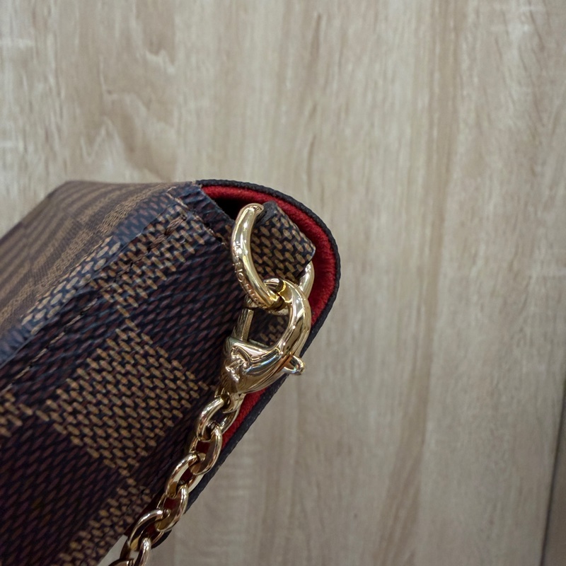 LV 咖格金釦三合一斜背鍊包N40492-4