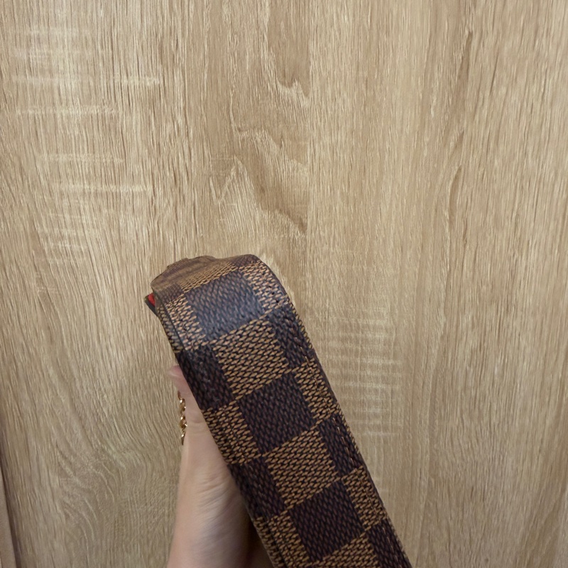 LV 咖格金釦三合一斜背鍊包N40492-9