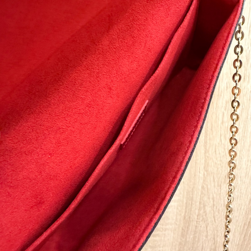 LV 咖格金釦三合一斜背鍊包N40492-13