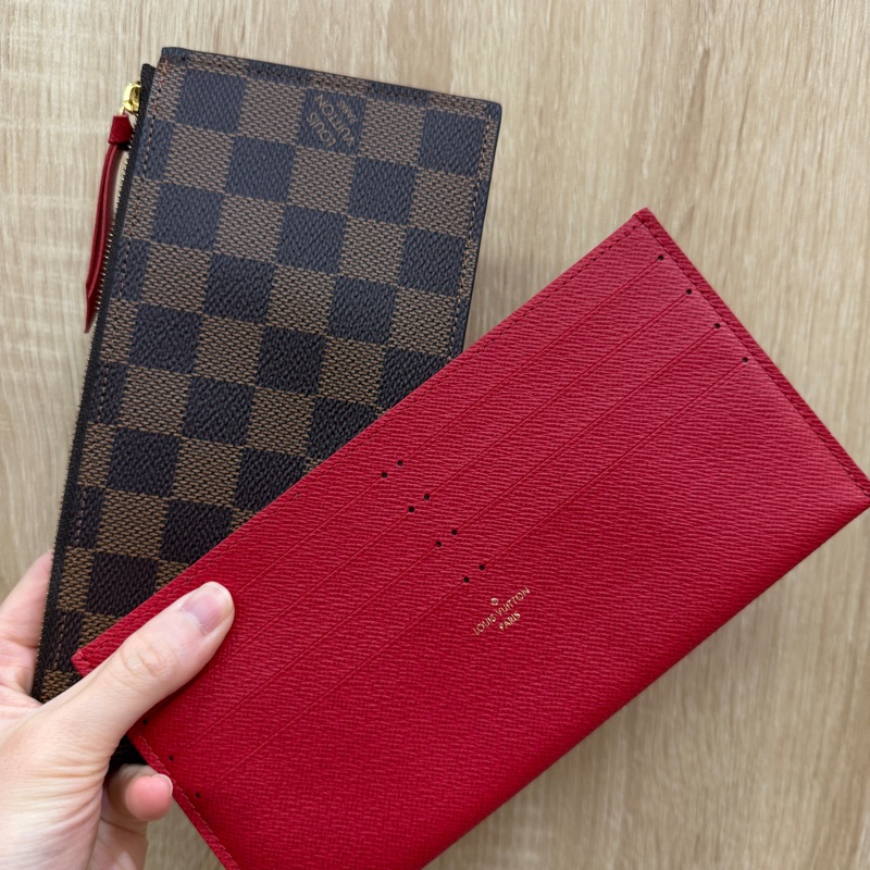 LV 咖格金釦三合一斜背鍊包N40492-14