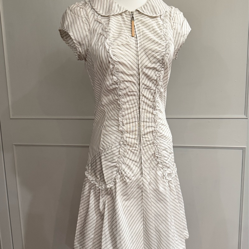 《新歡舊愛》近新正品LV路易威登滿版logo紋洋裝34/XS-0