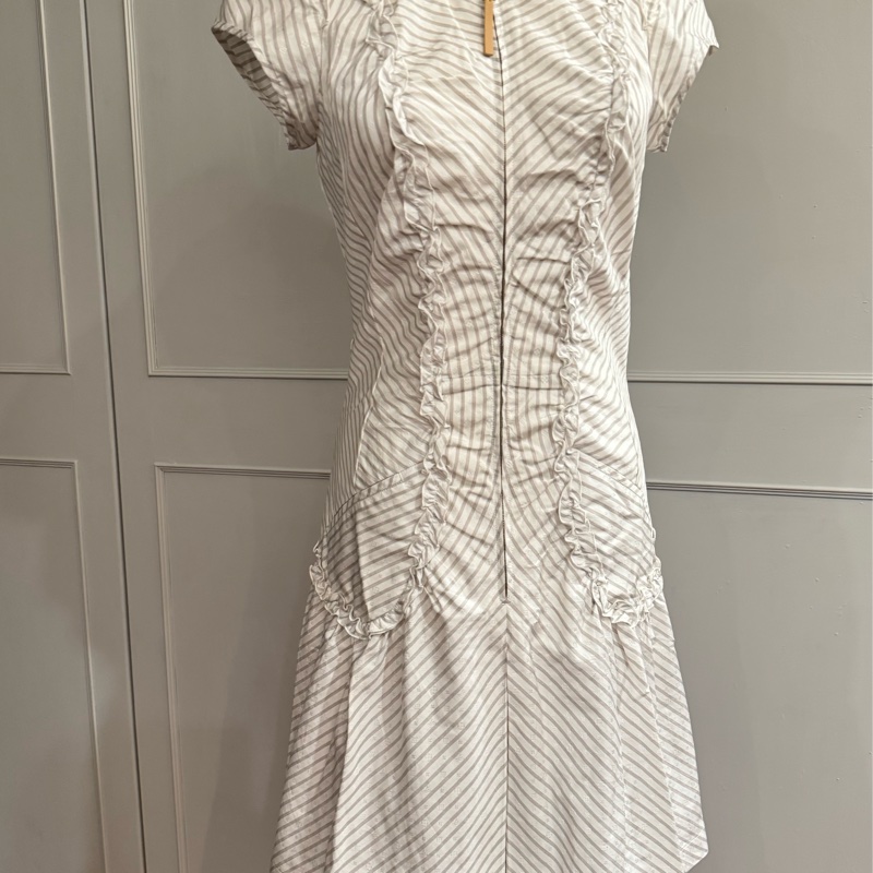 《新歡舊愛》近新正品LV路易威登滿版logo紋洋裝34/XS-4