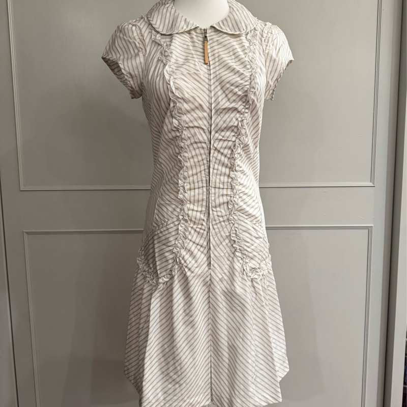 《新歡舊愛》近新正品LV路易威登滿版logo紋洋裝34/XS-5