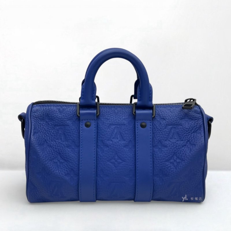 S5240-LV包包 Bandouliere藍色壓花牛皮Keepall25 M23129-3