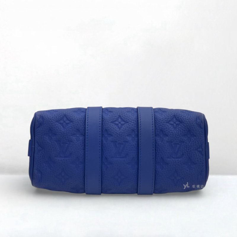 S5240-LV包包 Bandouliere藍色壓花牛皮Keepall25 M23129-4