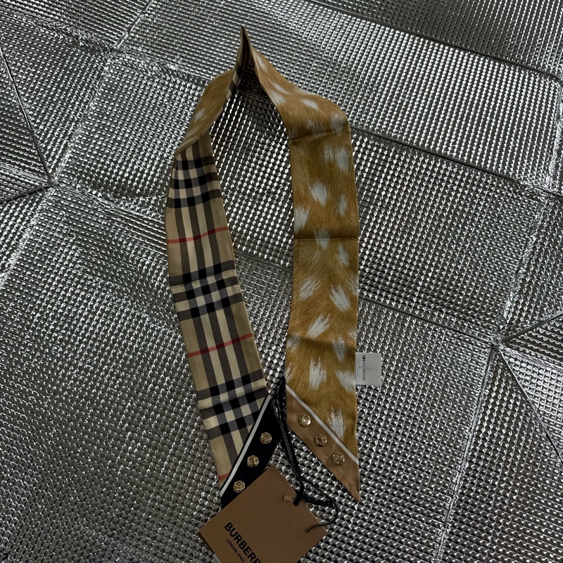 「員購特價」全新BURBERRY 經典格紋領巾博柏利頭飾手飾絲巾-14