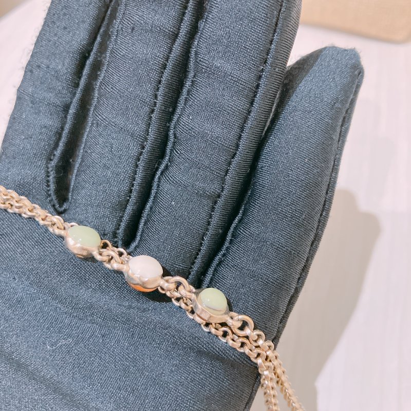 TK1929 香奈兒 花花珍珠 長頸鏈 CC logo And Flower Long Pearl Necklace Pearl x GHW-6