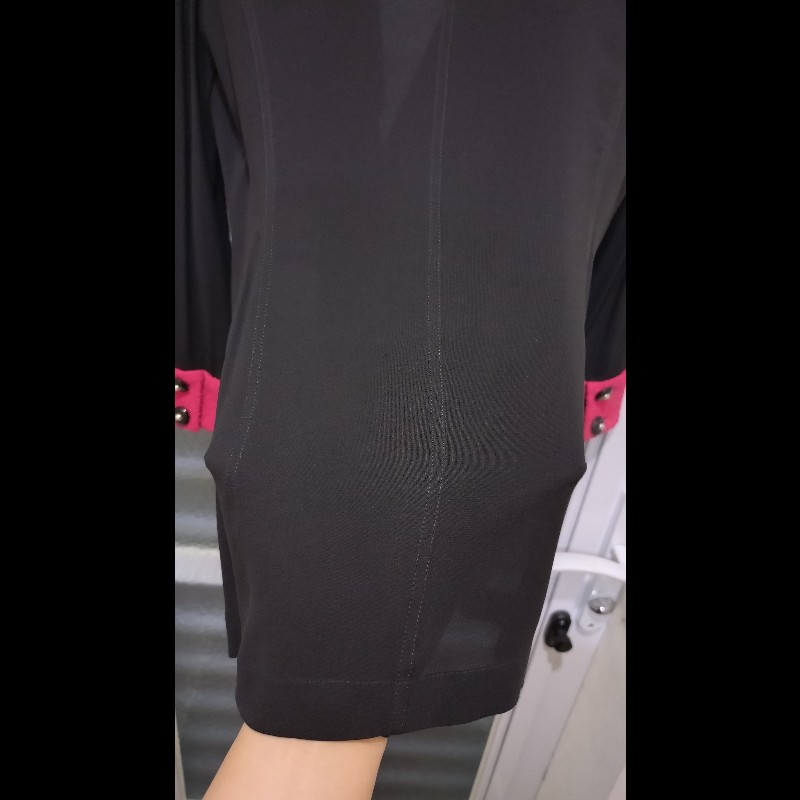 Chanel 紅領黑色薄外套-18