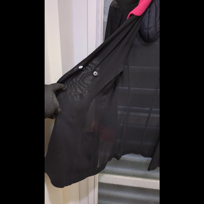 Chanel 紅領黑色薄外套-25