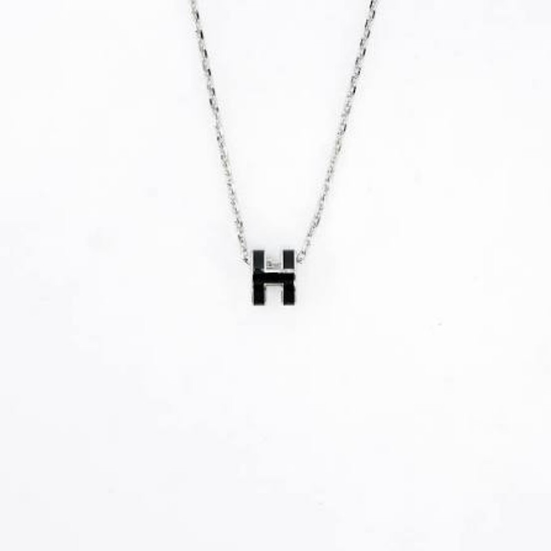 ❤️全新未使用品💯👍Mini Pop H墜飾 黑銀-4