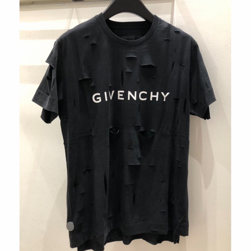 Givenchy 男士 Archetype 撕裂效果 T 恤4XL XXS XS S M L XL XXLXL碼-1