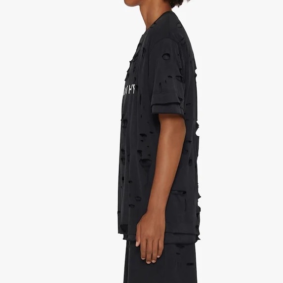 Givenchy 男士 Archetype 撕裂效果 T 恤4XL XXS XS S M L XL XXLXL碼-5