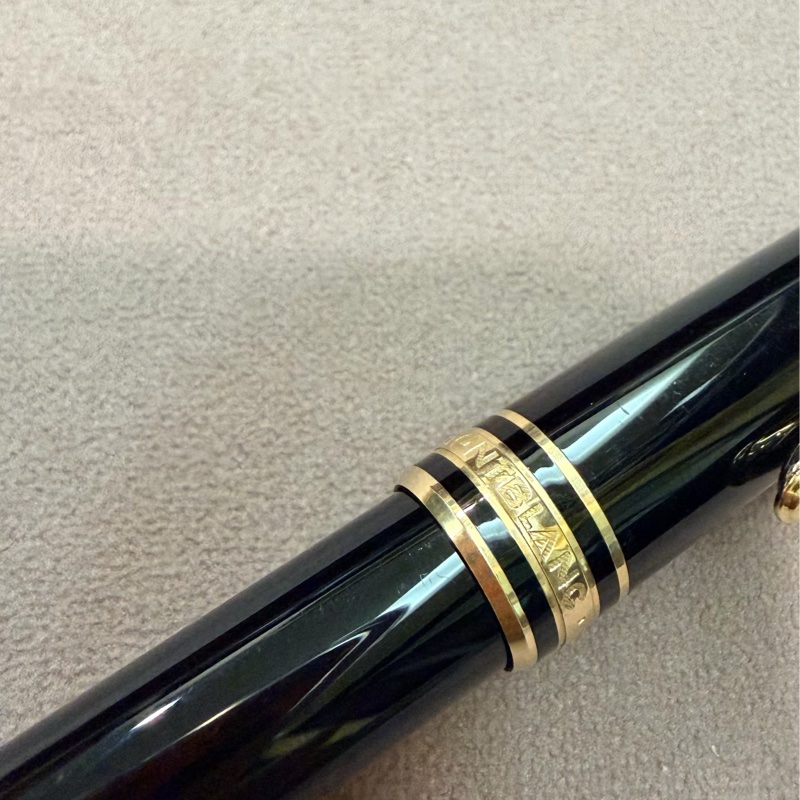真品MONTBLANC 萬寶龍 Meisterstück 大師傑作（大班）鍍黃金經典原子筆-6