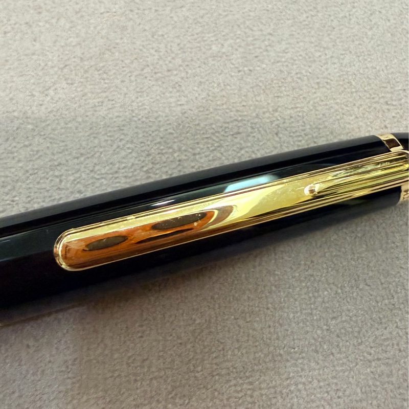 真品MONTBLANC 萬寶龍 Meisterstück 大師傑作（大班）鍍黃金經典原子筆-14