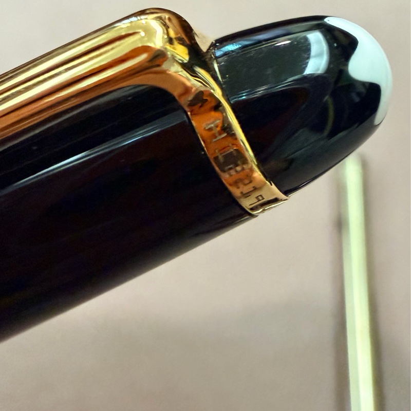 真品MONTBLANC 萬寶龍 Meisterstück 大師傑作（大班）鍍黃金經典原子筆-23