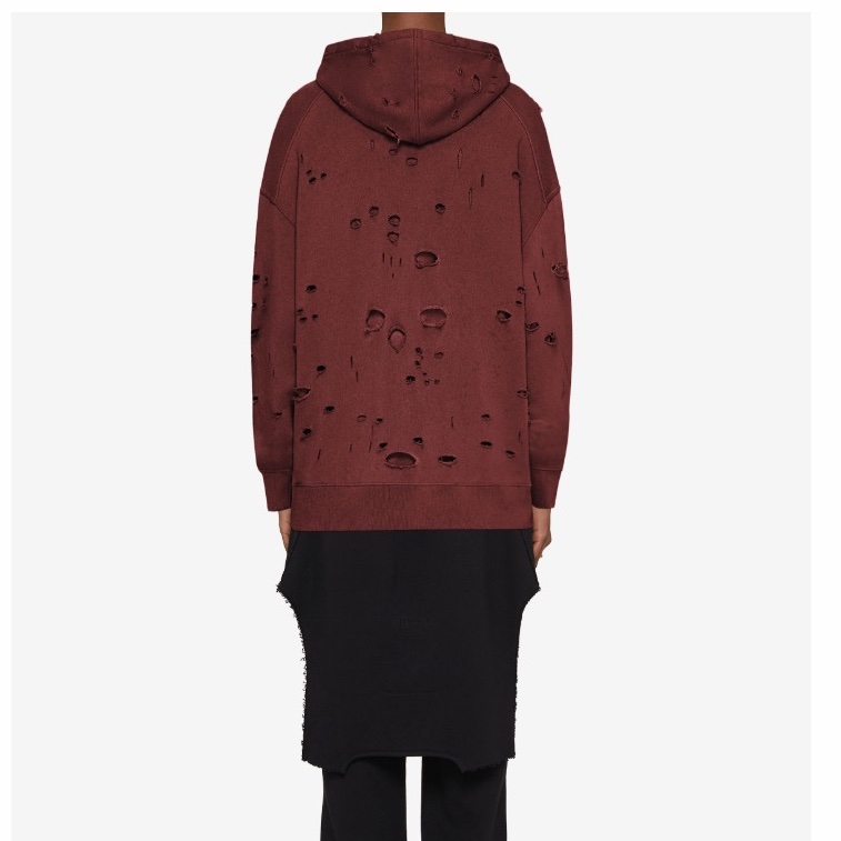 Givenchy 男士 破洞抽繩連帽衫L XL碼模特身高185.9 CM,穿著尺碼為 M-3