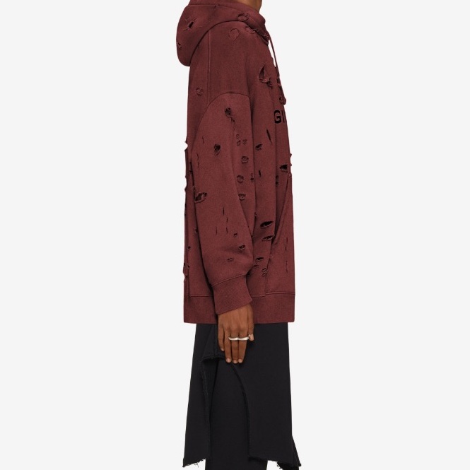 Givenchy 男士 破洞抽繩連帽衫L XL碼模特身高185.9 CM,穿著尺碼為 M-4