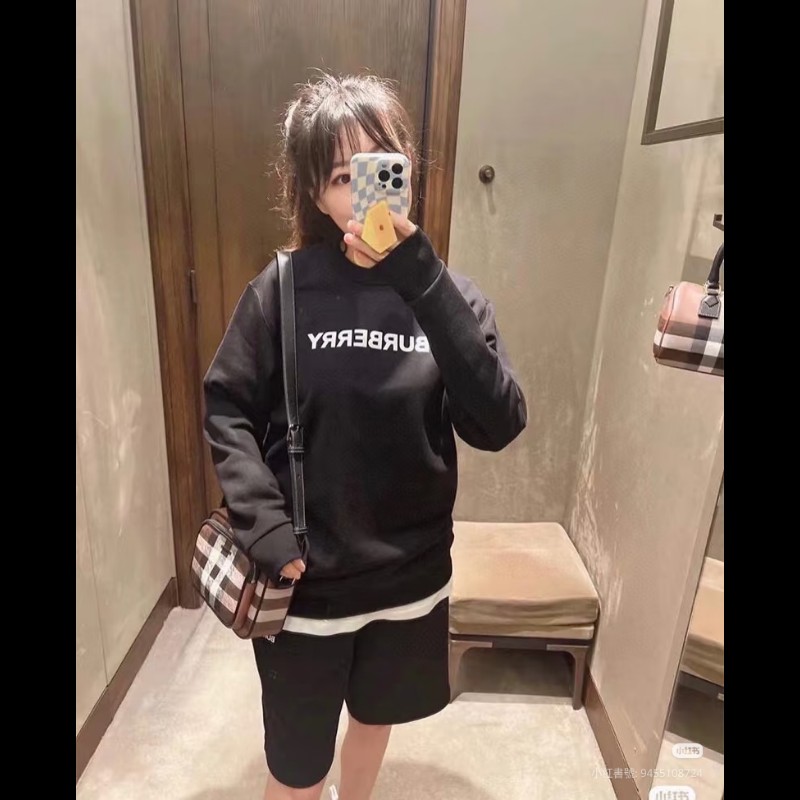 莉亞精品♡Burberry 經典圓領長袖衛衣 尺碼S 二手美品-1