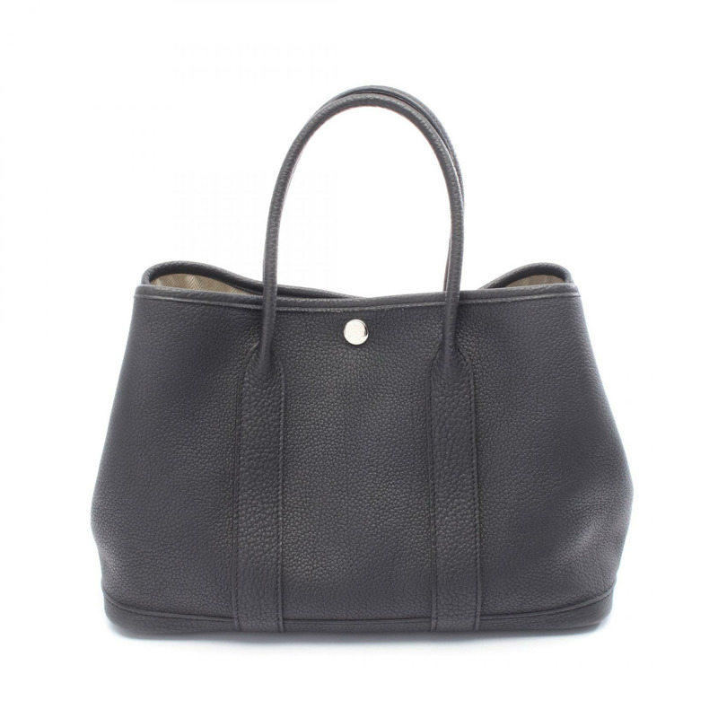 愛馬仕 Garden Party TPM 手提包 Negonda 皮革黑色二手女士 P SHW-0