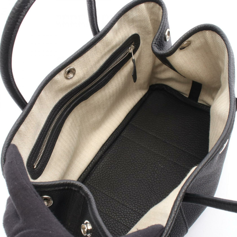 愛馬仕 Garden Party TPM 手提包 Negonda 皮革黑色二手女士 P SHW-2