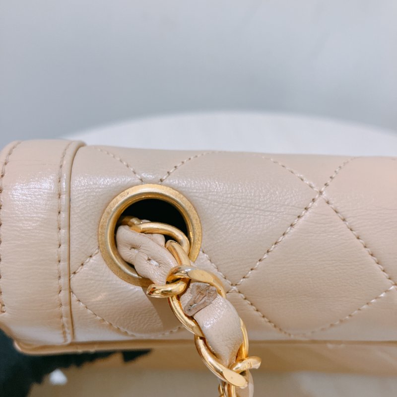 TK1931 香奈兒 淺褐色 復古 翻蓋手袋 Vintage Flap Bag Small Lambskin-8