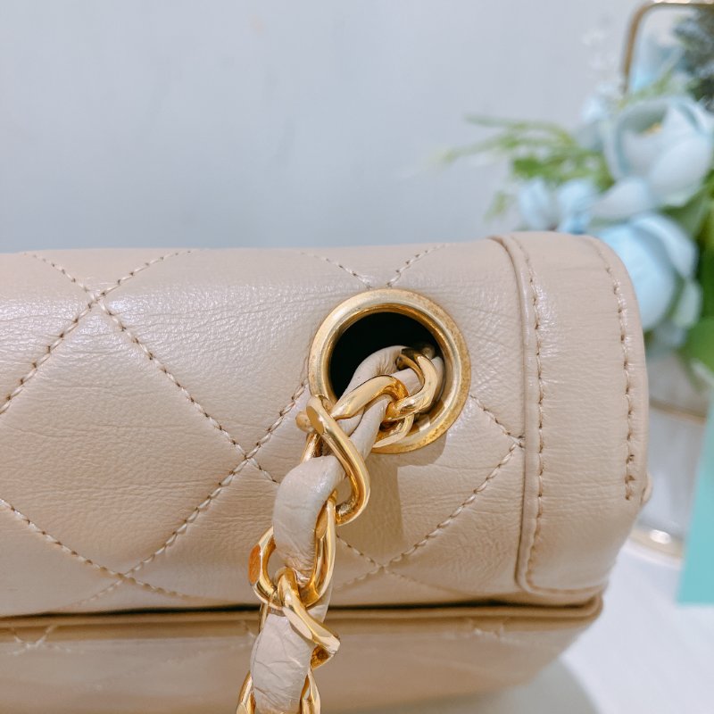 TK1931 香奈兒 淺褐色 復古 翻蓋手袋 Vintage Flap Bag Small Lambskin-9