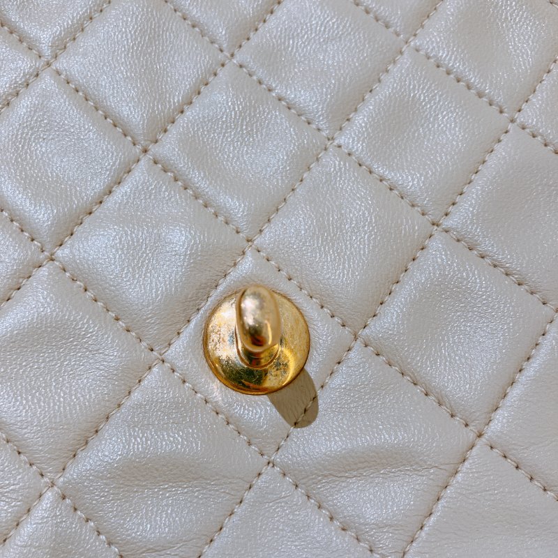 TK1931 香奈兒 淺褐色 復古 翻蓋手袋 Vintage Flap Bag Small Lambskin-11