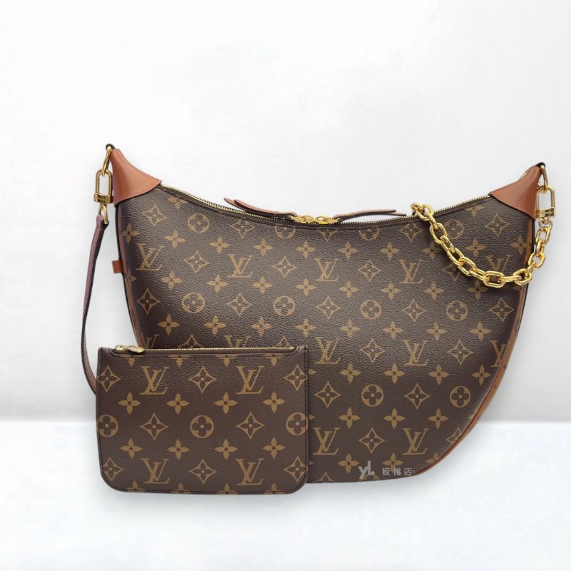 S5254-LV包包 Loop Hobo雙色原花月亮包M46311-0