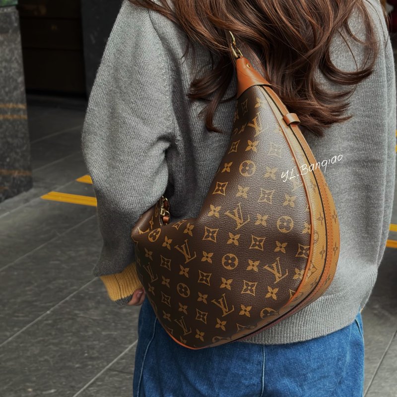 S5254-LV Loop Hobo雙色原花月亮包M46311-0