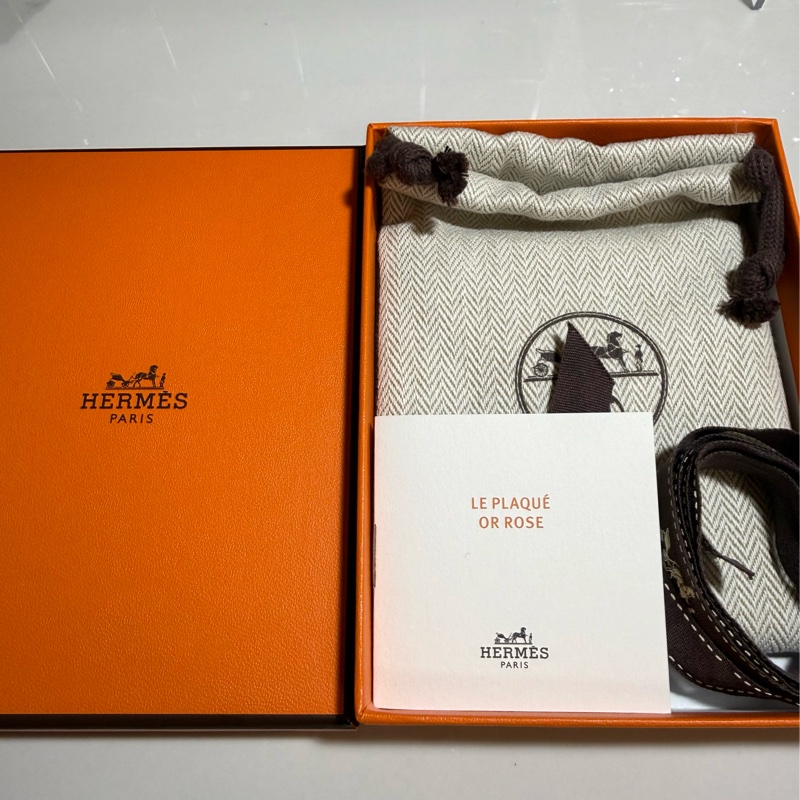 全新閑置愛馬仕Hermes Mini小H項鍊 經典橘POP-6