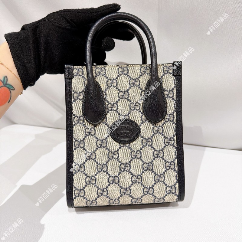 莉亞精品♡GUCCI 深藍老花琴譜包 九新美品-3