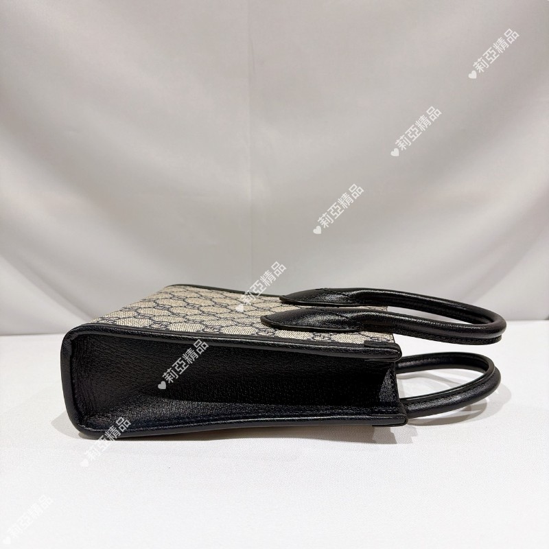 莉亞精品♡GUCCI 深藍老花琴譜包 九新美品-6