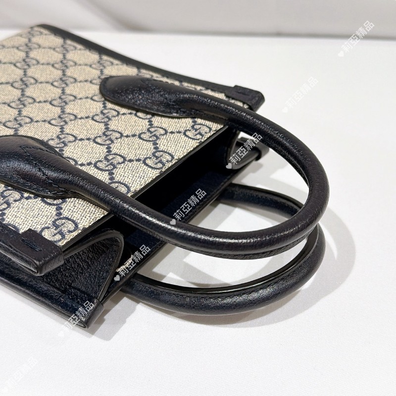 莉亞精品♡GUCCI 深藍老花琴譜包 九新美品-9