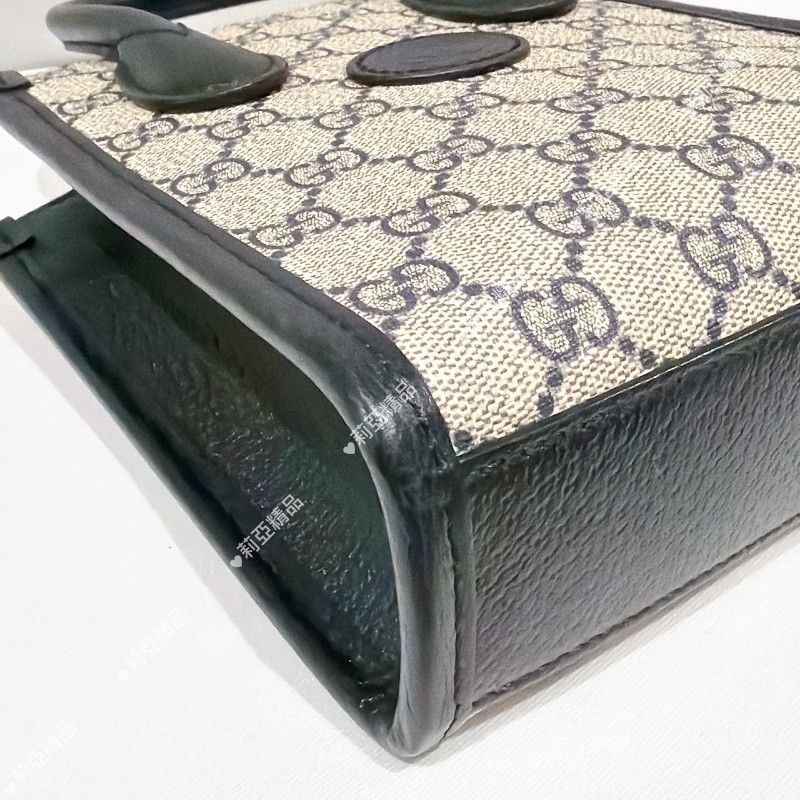 莉亞精品♡GUCCI 深藍老花琴譜包 九新美品-10