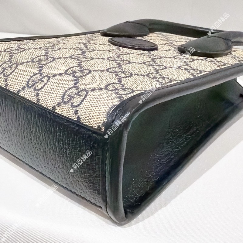 莉亞精品♡GUCCI 深藍老花琴譜包 九新美品-12