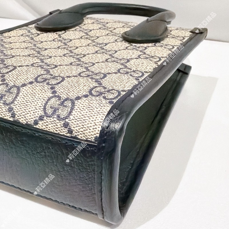 莉亞精品♡GUCCI 深藍老花琴譜包 九新美品-13