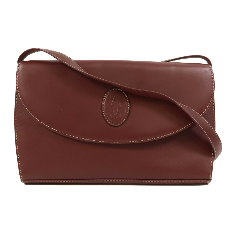 CARTIER 牛皮皮革Shoulder Bag金扣肩背袋-0