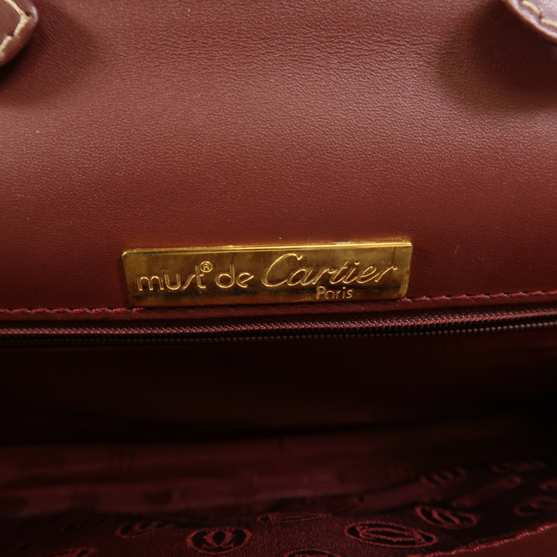 CARTIER 牛皮皮革Shoulder Bag金扣肩背袋-5