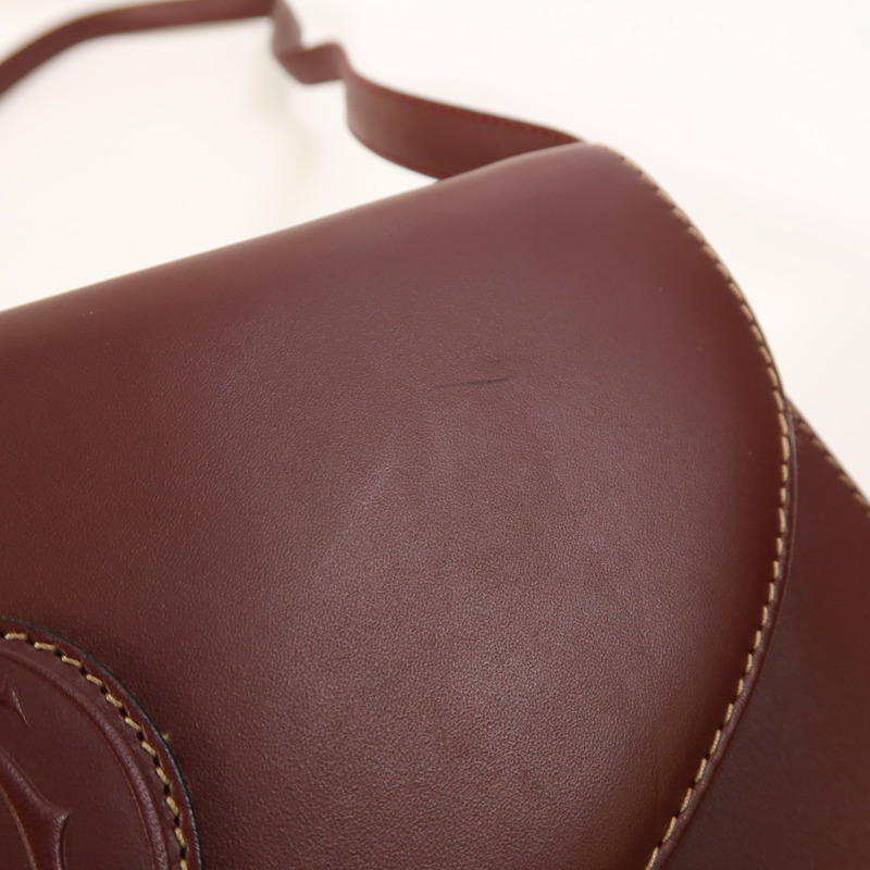 CARTIER 牛皮皮革Shoulder Bag金扣肩背袋-15
