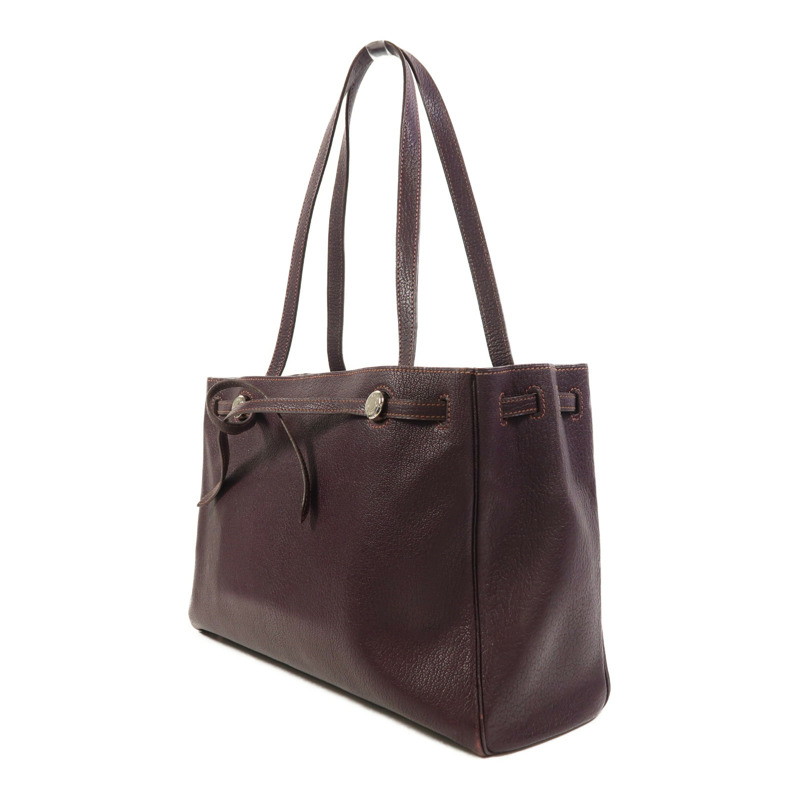 HERMES Chevre皮革Cabana 35銀扣肩背袋Raisin-2